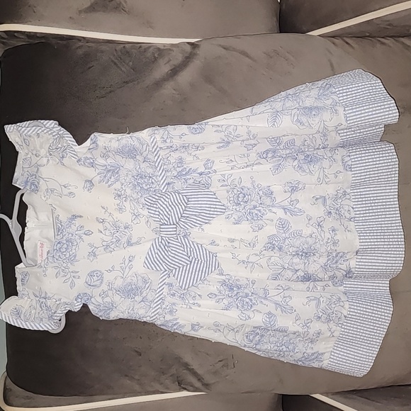Bonnie Jean, 3t, blue and white dress - Picture 1 of 3